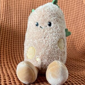 Giggle Scape Plush Cute Brown Plush Toy with Green Accents
